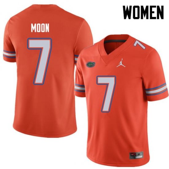 Women's Florida Gators #7 Jeremiah Moon NCAA Jordan Brand Orange Authentic Stitched College Football Jersey CJY1362SL